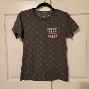 Hurley army green short-sleeved pocket tee